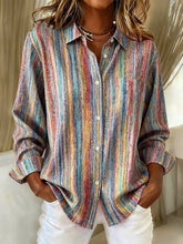 Chemise Cozy à Motif Rayé Multicolore Femme